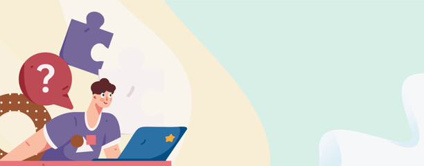 Business People Flat Vector Concept Operation Hand Drawn Illustration
