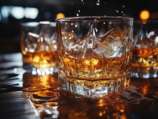 Close-Up Shot of Whiskey Being Poured into a Glass