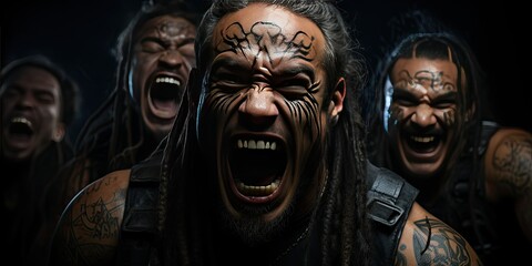 Maori Haka Performance in New Zealand - obrazy, fototapety, plakaty
