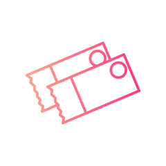 tickets gradient icon