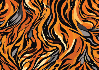 Vector tiger skin  seamless pattern background