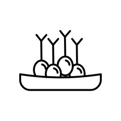 fried chicken line icon