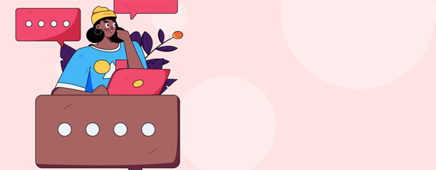 Business People Flat Vector Concept Operation Hand Drawn Illustration
