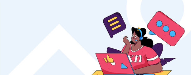 Business People Flat Vector Concept Operation Hand Drawn Illustration
