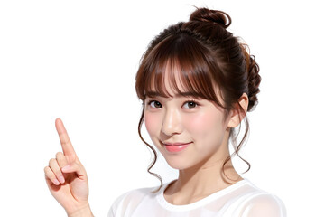 さわやかに紹介をしている20代の女性 AI Generated