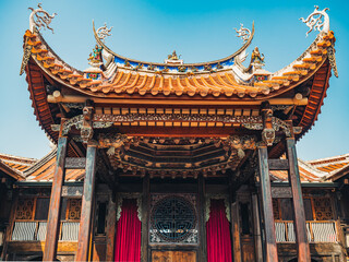 Vintage Asia Theater Stage house in Wufeng Lin Family Mansion and Garden, Taiwan
