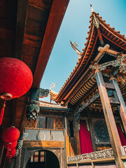 Vintage Asia Theater Stage house in Wufeng Lin Family Mansion and Garden, Taiwan