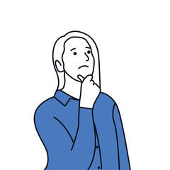 woman thinking or solving problem