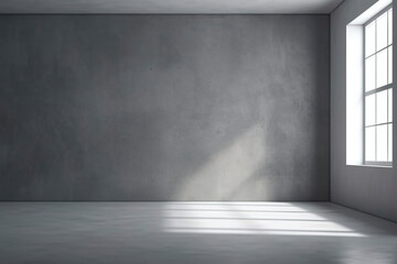 A dramatic slate gray wall background near the window. (Generative AI)