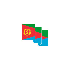 Eritrea flags icon set, Eritrea independence day icon set vector sign symbol