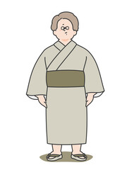浴衣姿の男性　イラスト