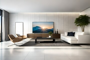 modern living room interior generated by AI