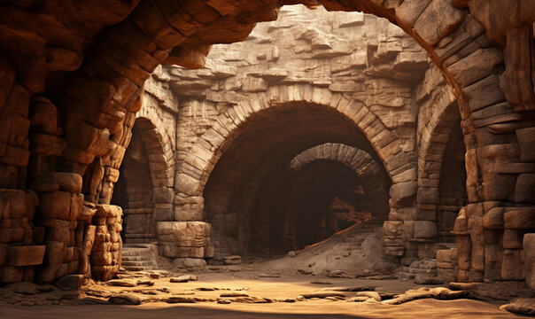 ancient classic architecture featuring stone arches
