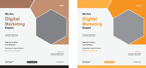 Free EPS digital marketing agency and corporate social media post template