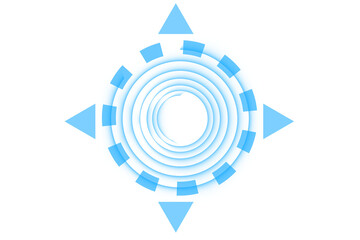 Digital png illustration of abstract shape on transparent background