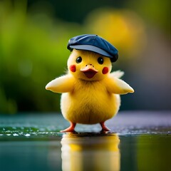 duck with portrait background