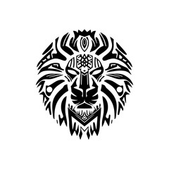 Blooming Courage Lion logo Vector Illustration