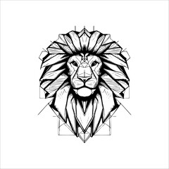 Mane in Bloom Lion logo line Crest