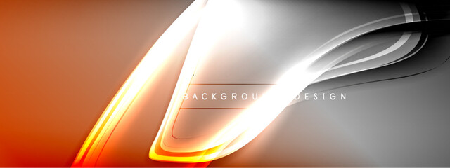 Vector abstract background - liquid transparent bubble shapes on fluid gradient with shadows and light effects