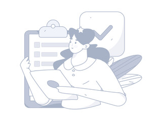 Business People Flat Vector Concept Operation Hand Drawn Illustration
