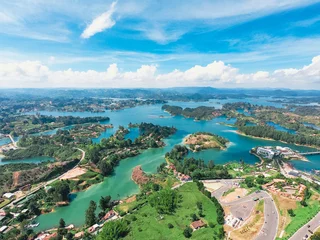Foto op Canvas Scenic view of Guatape, Colombia © Wiyre Media