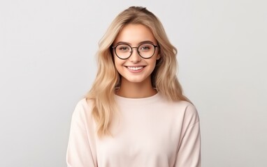 Obraz premium Young blonde student woman