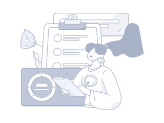 Business People Flat Vector Concept Operation Hand Drawn Illustration
