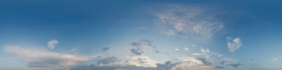 360 panorama, vibrant sunset sky, Cirrus clouds, perfect for immersive game design and sky...