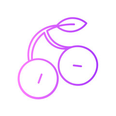 cherries gradient icon