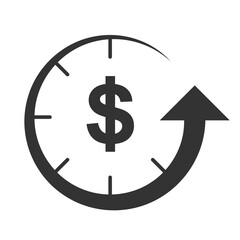Vector illustration of velocity of money icon in dark color and transparent background(png).