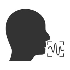 Vector illustration of sound scans icon in dark color and transparent background(png).