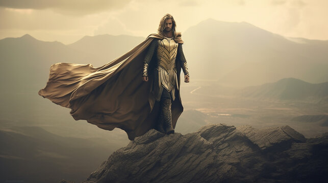 Hero With Gold Cape And Armor