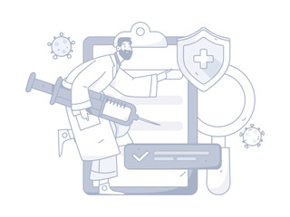 Medical Characters Anti-epidemic Flat Vector Concept Operation Hand Drawn Illustration
