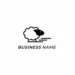 design logo creative line sheep