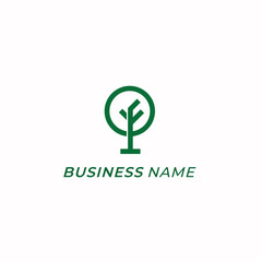 design logo combine tree and letter F