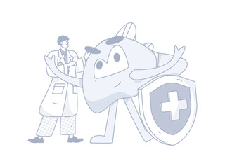 Medical Characters Anti-epidemic Flat Vector Concept Operation Hand Drawn Illustration
