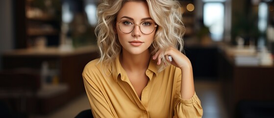Fototapeta premium Thoughful woman looking at camera