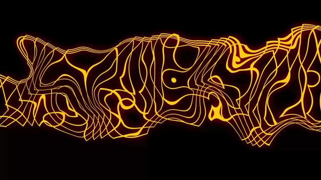 yellow lighting abstract lines design animation