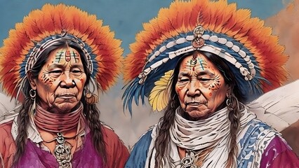 Fototapeta premium international day of the worlds indigenous peoples | Indigenous Peoples Day: Cultural Celebration in Global Unity