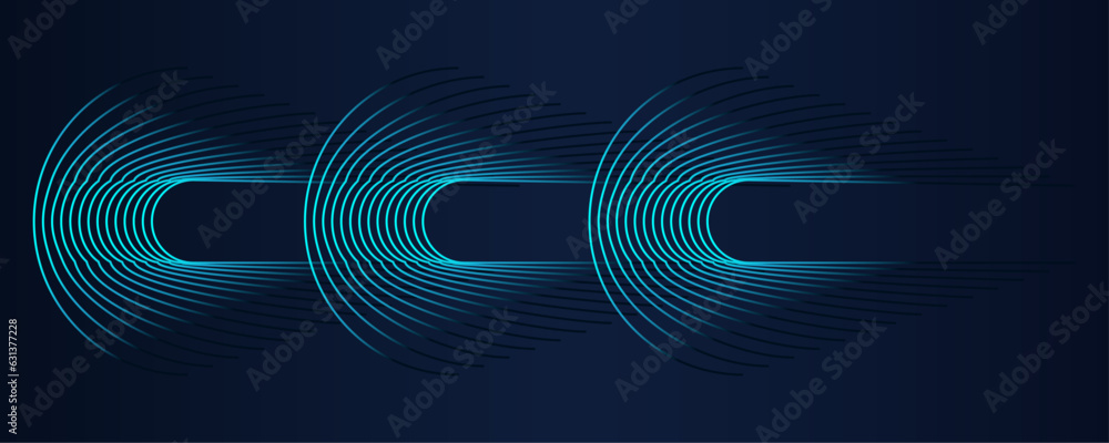 Poster futuristic technology concept. abstract shiny green blue gradient geometric lines. modern design for