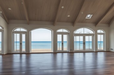 Naklejka premium Habitación con vistas al mar