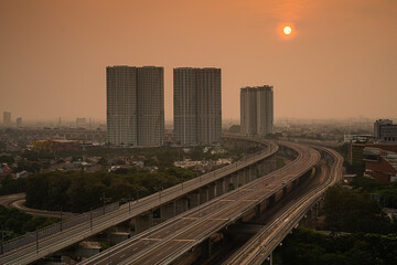 Fototapeta premium Way Into The City of Jakarta