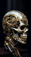 Fototapeta premium Cyborg skull