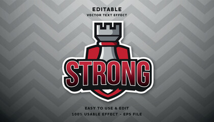 strong vector text effect with modern style design usable for logo or company campaign © Al