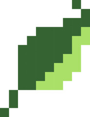 Obraz premium Leaf cartoon icon in pixel style
