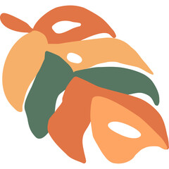 Leaf cartoon in icon style