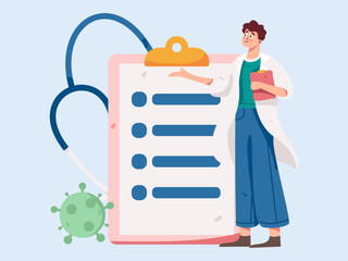 Medical Characters Anti-epidemic Flat Vector Concept Operation Hand Drawn Illustration
