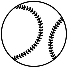 baseball ball sketch outline isolated Illustration