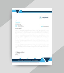 Abstract and creative minimalist style letterhead design