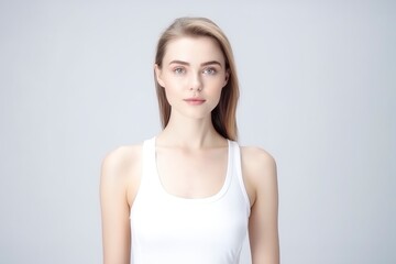 Obraz premium a portrait of young caucasian lady skin care beauty